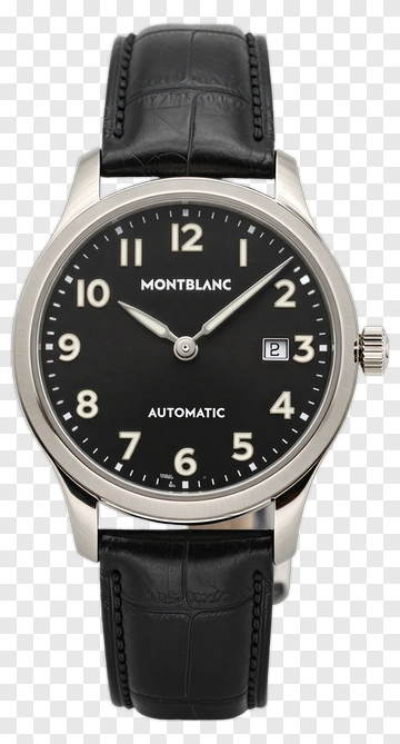 Montblanc Automatic Watch With Black Dial PNG