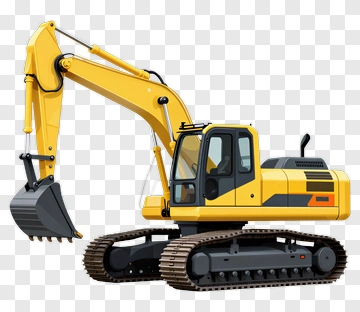 Yellow Excavator PNG