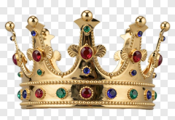 Golden Crown With Gemstones PNG