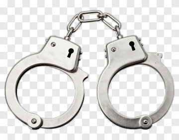 Silver Handcuffs PNG