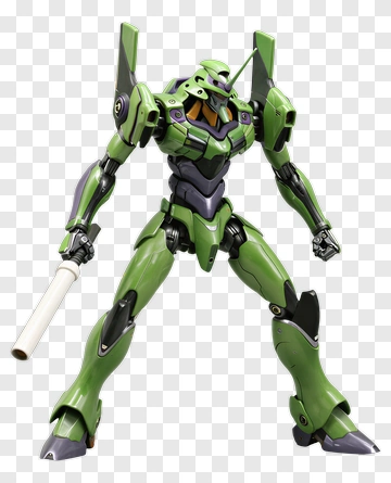Green Mecha With Purple Accents PNG