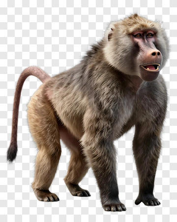 Baboon Standing PNG