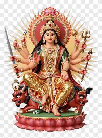 Devi Kali Multi-armed Divine Figure PNG