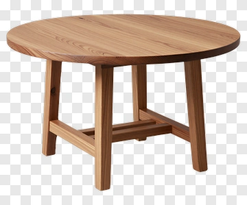 Wooden Table With Natural Grain PNG