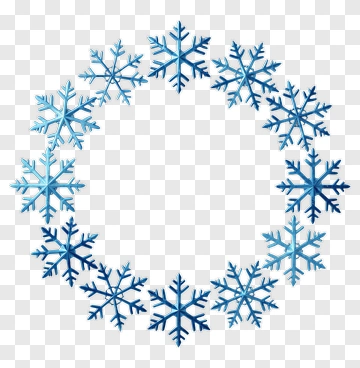 Blue Snowflake Circle PNG