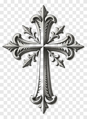 Ornate Cross Design PNG