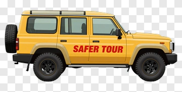 Yellow Safer Tour SUV PNG
