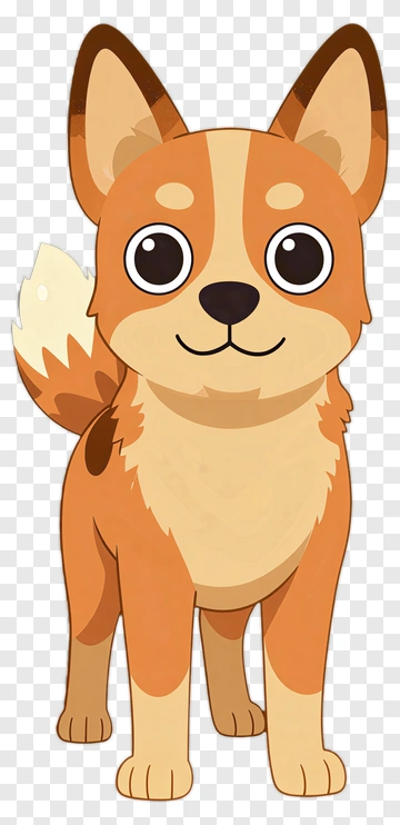 Cute Cartoon Dog Standing PNG