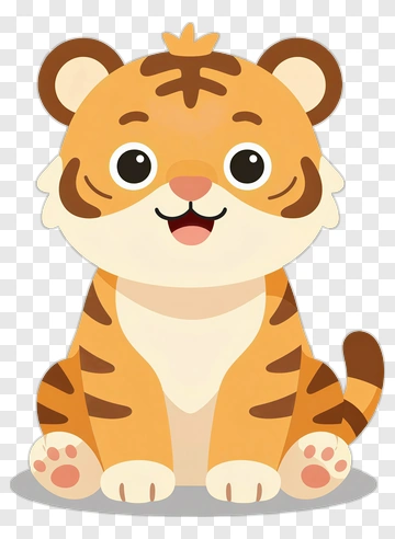 Cute Cartoon Tiger PNG
