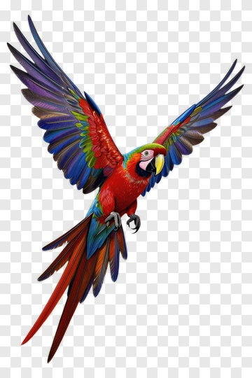 Macaw In Flight PNG