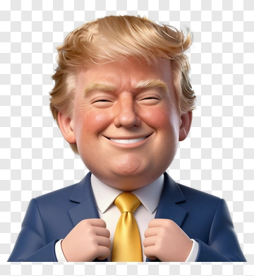 Cartoon Portrait Of Donald Trump PNG