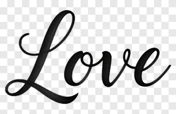Love Handwritten Lettering PNG