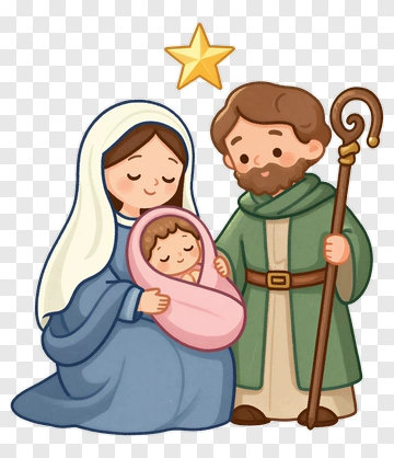 Mary Joseph And Baby Jesus PNG