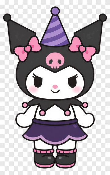 Kuromi In A Party Costume PNG