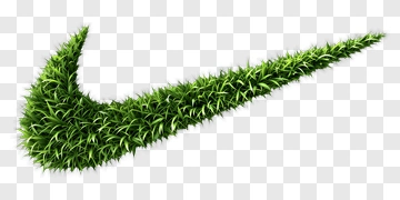 Nike Swoosh Made Of Grass PNG