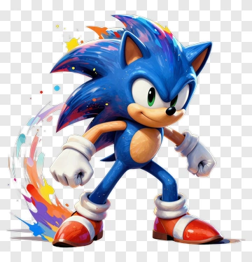 Sonic The Hedgehog In Action PNG