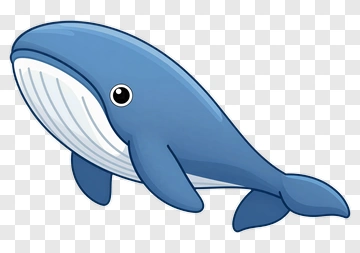 Cute Blue Whale PNG