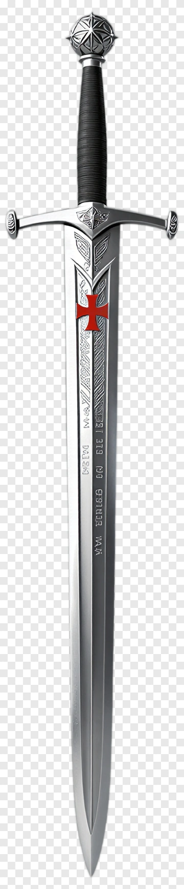 Sword With Red Cross Ornament PNG