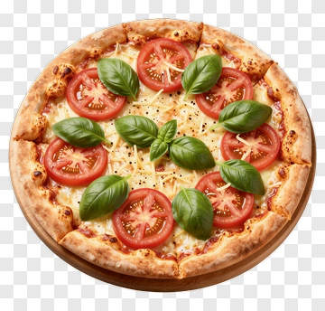 Margherita Pizza With Fresh Tomatoes And Basil PNG