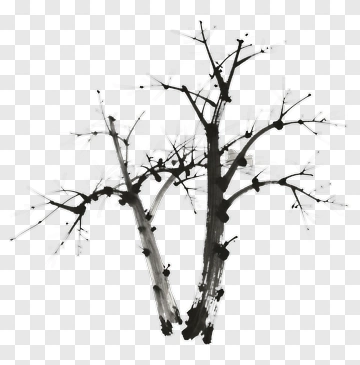 Chinese Ink Tree PNG