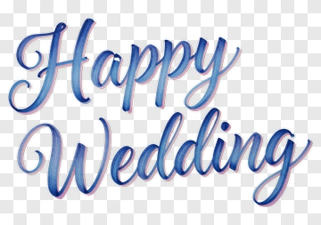 Happy Wedding Calligraphy PNG