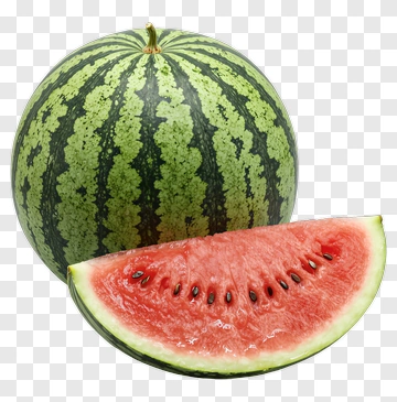 Whole And Sliced Watermelon PNG