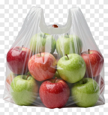 Apples In A Plastic Bag PNG