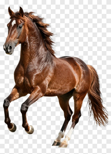 Brown Horse In Motion PNG