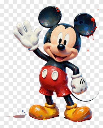 Mickey Mouse With Paint Splatter PNG