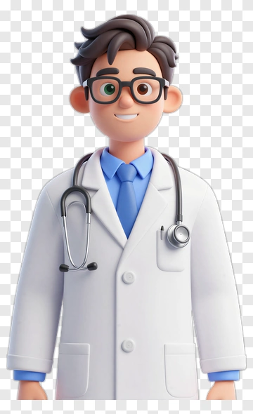 Cartoon Doctor With Stethoscope PNG