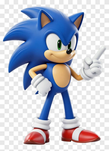 Sonic The Hedgehog 3D Model PNG