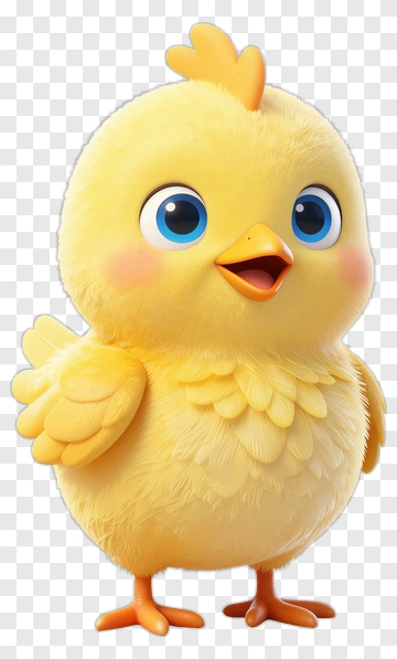 Cute Yellow Baby Chick PNG
