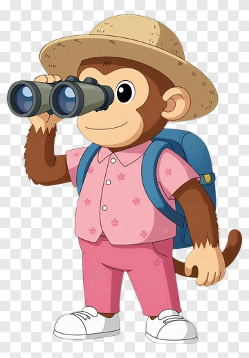 Curious Monkey Explorer PNG