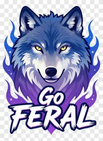 Go Feral Wolf With Flame PNG