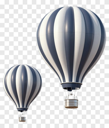 Hot Air Balloons Flying PNG
