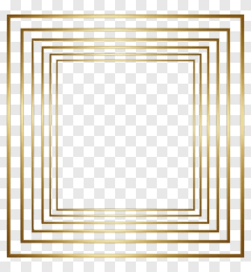 Gold Frame Design PNG