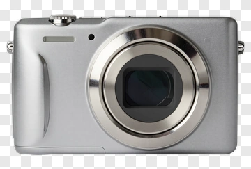 Silver Digital Camera PNG