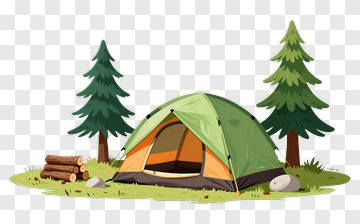Camping Tent In Forest PNG