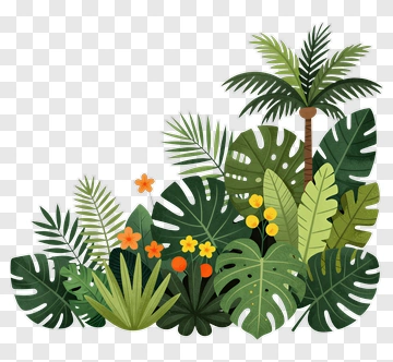 Tropical Plant Arrangement PNG