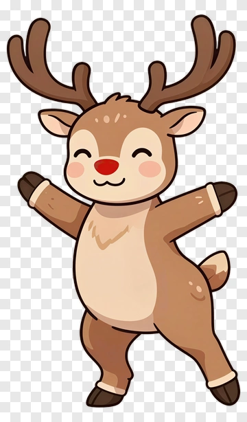 Happy Reindeer Dancing PNG