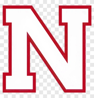 White Letter N With Red Outline PNG
