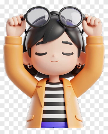 Cartoon Character Wearing Glasses PNG