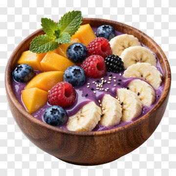Colorful Smoothie Bowl With Fresh Fruit PNG