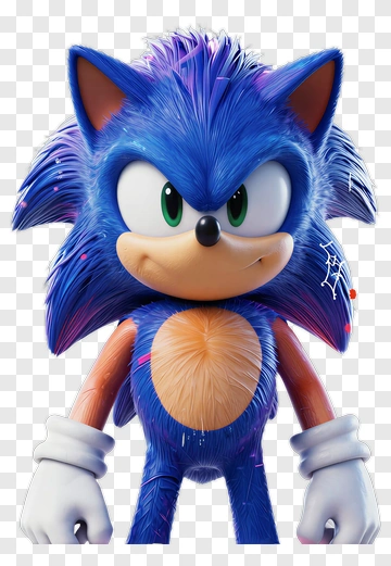 Sonic The Hedgehog In Vibrant Blue And Orange PNG
