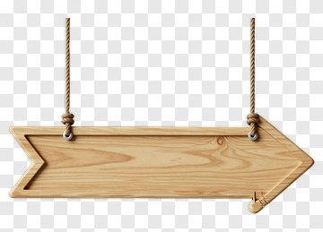 Wooden Arrow Sign Hanging PNG