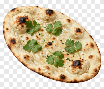 Naan Bread With Fresh Coriander PNG
