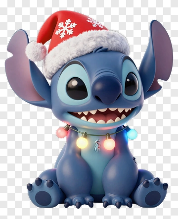 Stitch In Santa Hat PNG