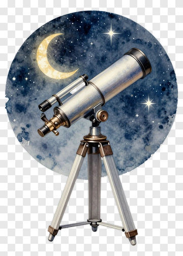 Telescope Observing The Night Sky PNG