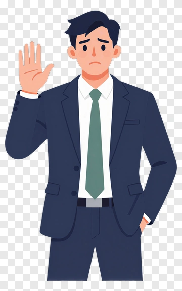 Businessman Raising Hand PNG