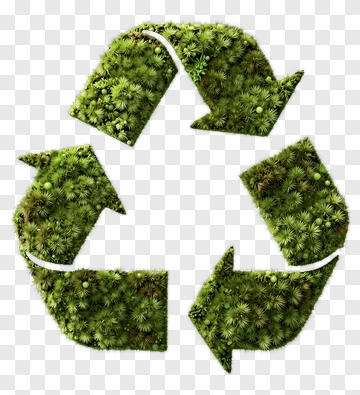 Recycling Symbol Made Of Grass PNG